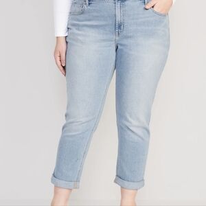 Old Navy Mid-Rise Wow Boyfriend Jeans Size 16 Plus Petite Light Wash NWOT